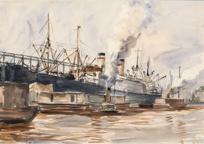 Lot 1065 - Reginald Marsh American, 1898-1954 Steamship...