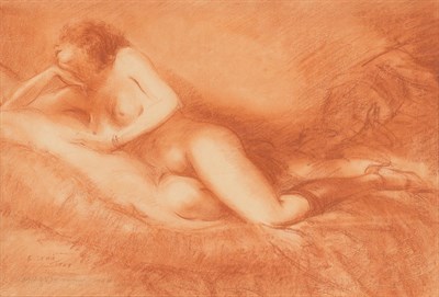 Lot 106 - Everett Shinn American, 1876-1953 Reclining...