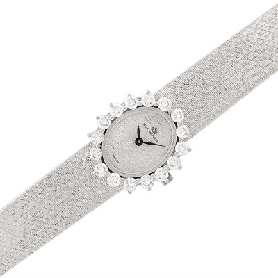 Lot 364 - White Gold and Diamond Wristwatch, Bucherer