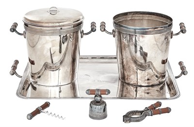 Lot 276 - Group of Six Christofle Art Deco Style Silver...