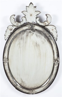 Lot 335 - Venetian Mirror-Framed Mirror Of oval form,...