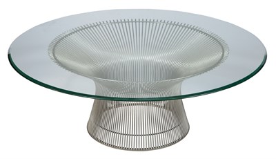 Lot 523 - Stainless Steel and Glass Low Table Warren...