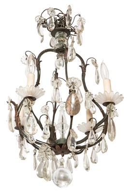 Lot 409 - Louis XV Style Patinated-Metal and Glass...