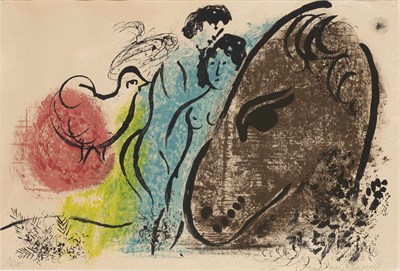 Lot 35 - Marc Chagall LE CHEVAL BRUN (M. 61) Color...