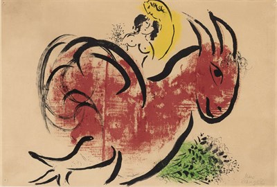 Lot 34 - Marc Chagall LE COQ ROUGE (MOURLOT 60) Color...