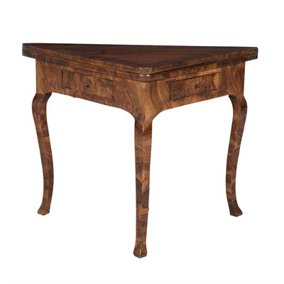 Lot 172 - Italian Rococo Style Walnut Triangular...