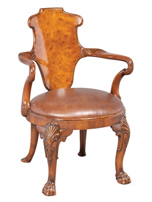 Lot 193 - George II Style Burl Walnut and Walnut...