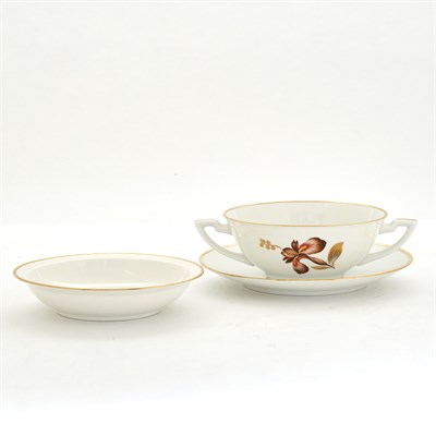 Lot 338 - Royal Copenhagen Porcelain Brown Iris Pattern...