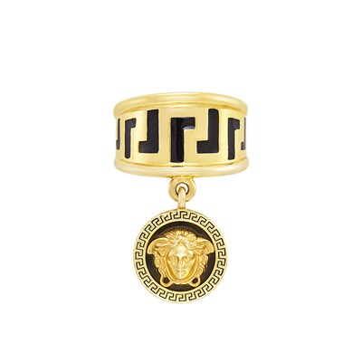 Lot 13 - Gold and Enamel Charm Ring, Versace