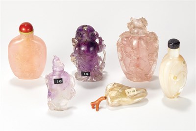 Lot 157 - Group of Six Chinese Snuff Bottles Comprising...