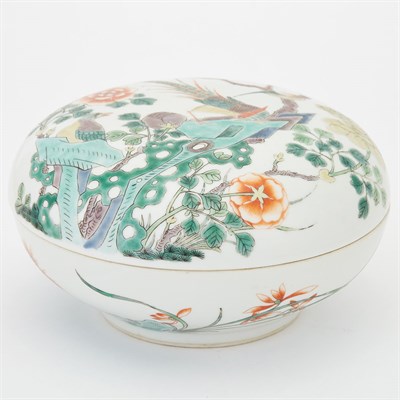 Lot 75 - Chinese Enameled Porcelain Covered Box...
