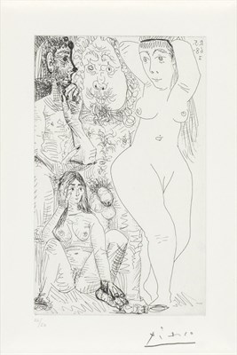Lot 189 - Pablo Picasso LES MODES CHANGENT: DEUX COUPLES...
