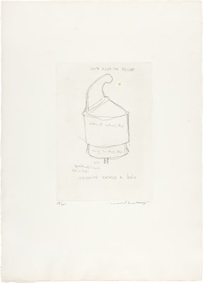 Lot 87 - Marcel Duchamp (1887-1968) PULLED AT FOUR PINS...