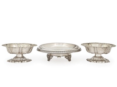 Lot 274 - Pair of Russian Silver Salts; Together with a...
