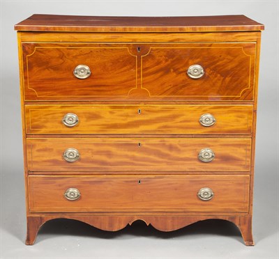 Lot 467 - Federal Inlaid Mahogany Secretaire/Chest of...