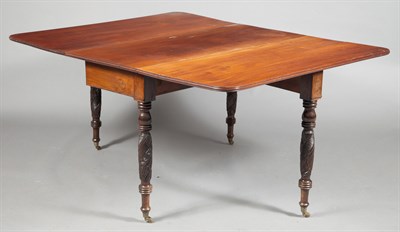 Lot 399 - American Classical Mahogany Drop-Leaf Table...