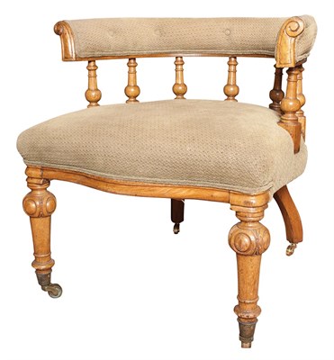 Lot 322 - Victorian Oak Tub Chair