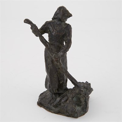 Lot 222 - Jules Dalou Bronze Figure of a Gleaner with a...