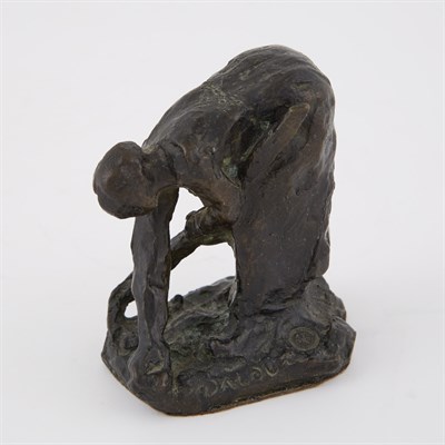 Lot 224 - Jules Dalou Bronze Figure of a Gleaner With...