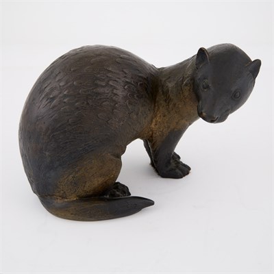 Lot 495 - Edouard Marcel Sandoz Gilt and Patinated...