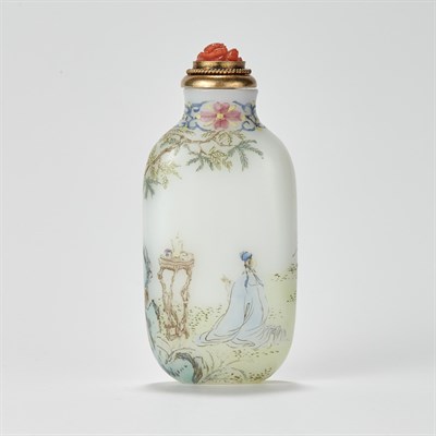 Lot 132 - Chinese Enameled Glass Snuff Bottle 18th...