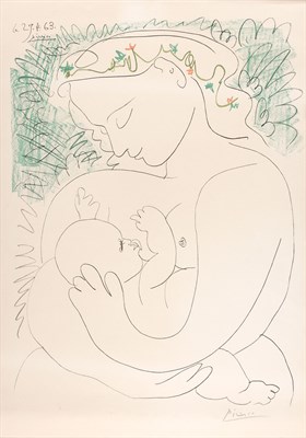 Lot 146 - After Pablo Picasso MATERNITÉ Color offset...