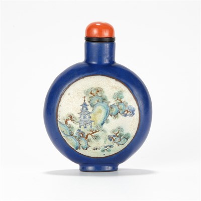 Lot 175 - Chinese Enameled Yixing Snuff Bottle 19th...