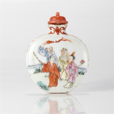 Lot 191 - Chinese Enameled Porcelain Snuff Bottle 19th...