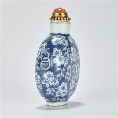 Lot 150 - Chinese Blue and White Glazed Porcelain Snuff...