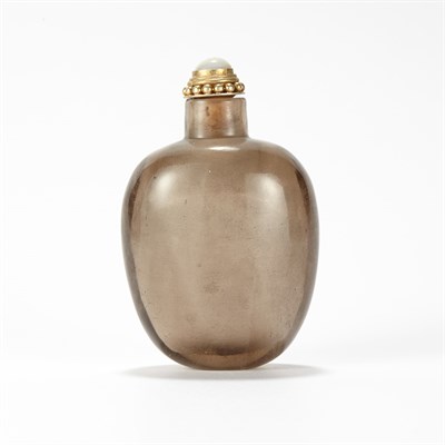 Lot 166 - Chinese Smoky Rock Crystal Snuff Bottle 19th...