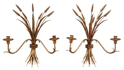 Lot 235 - Pair of George III Style Gilt-Metal Two-Light...
