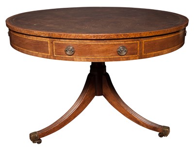 Lot 344 - George III Style Mahogany Drum Table Height 28...