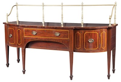 Lot 352 - George III Style Mahogany and Satinwood Inlaid...
