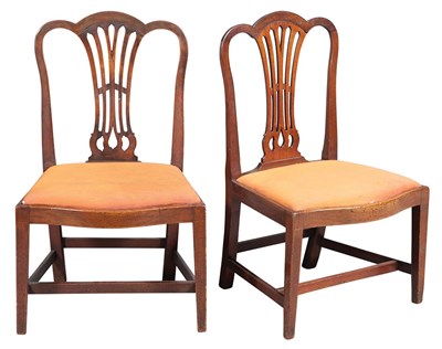 Lot 353 - Pair of George III Mahogany Dining Side Chairs...