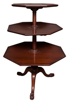 Lot 379 - Georgian Style Mahogany Three-Tier Dumbwaiter...