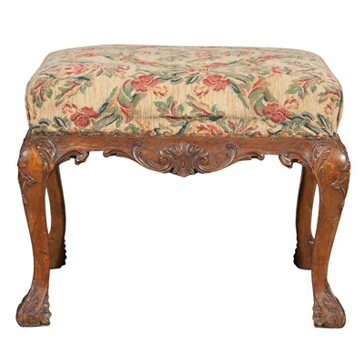 Lot 192 - Irish George II Style Upholstered Carved...