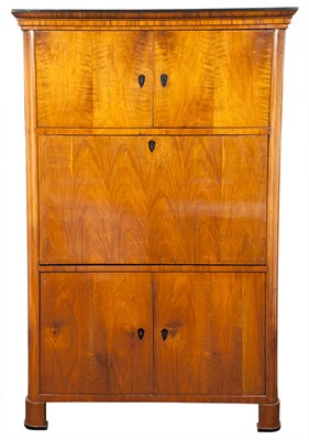 Lot 133 - Biedermeier Walnut Secrétaire à Abattant 19th...