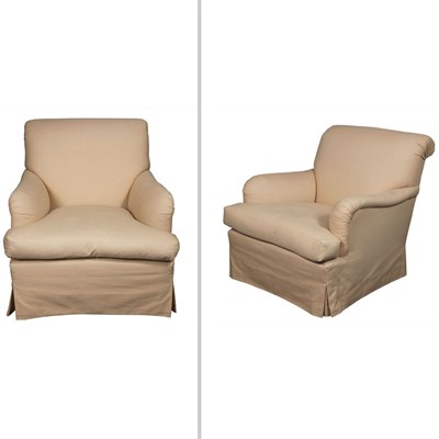 Lot 136 - Pair of Upholstered Club Chairs