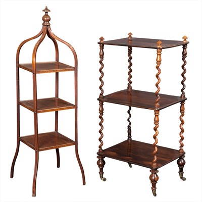 Lot 141 - Victorian Rosewood Three-Tier Étagère;...