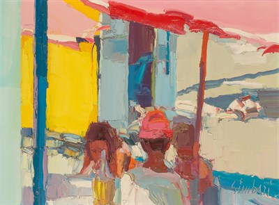 Lot 108 - Nicola Simbari Italian, 1927-2012 Lunch on the...