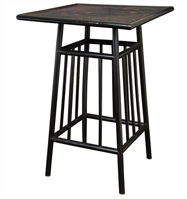Lot 161 - Ebonized Wood and Lacquered Occasional Table...