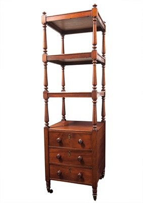 Lot 165 - William IV Mahogany Étagère with Drawers 19th...