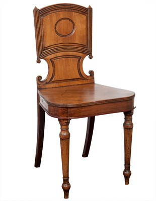 Lot 163 - Regency Mahogany Hall Chair 19th Century