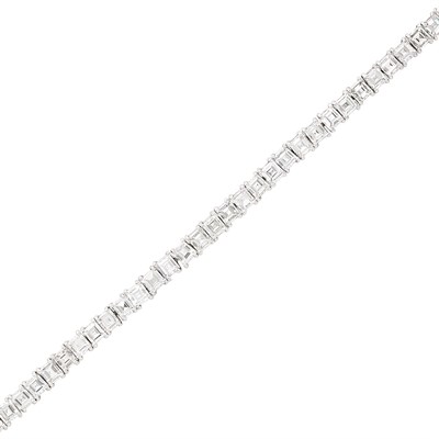 Lot 341 - Platinum and Diamond Bracelet