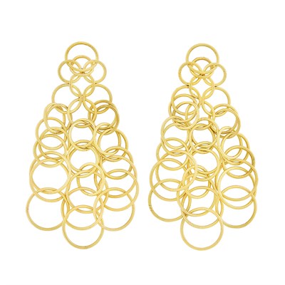 Lot 70 - Pair of Gold 'Hawaii' Pendant-Earrings, Buccellati