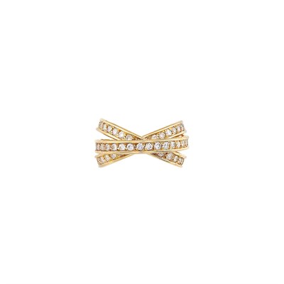 Lot 580 - Gold and Diamond 'Trinity' Band Ring, Cartier, France
