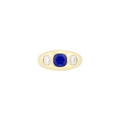 Lot 264 - Gold, Sapphire and Diamond Gypsy Ring, Tiffany & Co.