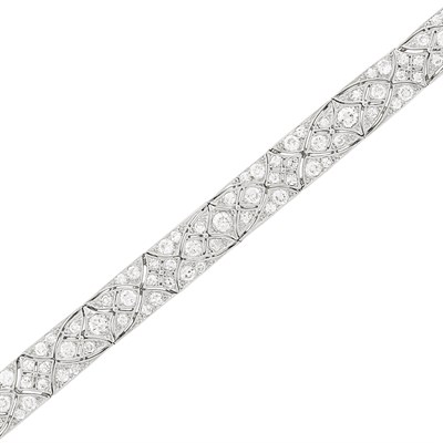 Lot 465 - Antique Platinum and Diamond Bracelet, Black Starr & Frost