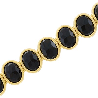 Lot 293 - Gold and Black Onyx Bracelet