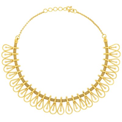 Lot 96 - High Karat Gold Fringe Necklace